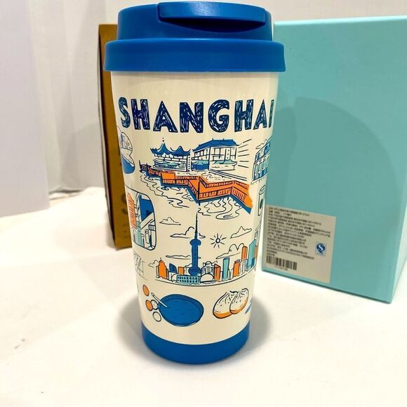 Starbucks Been There Series 16oz Tumbler Shanghai City China Blue New With Tags - Picture 11 of 13